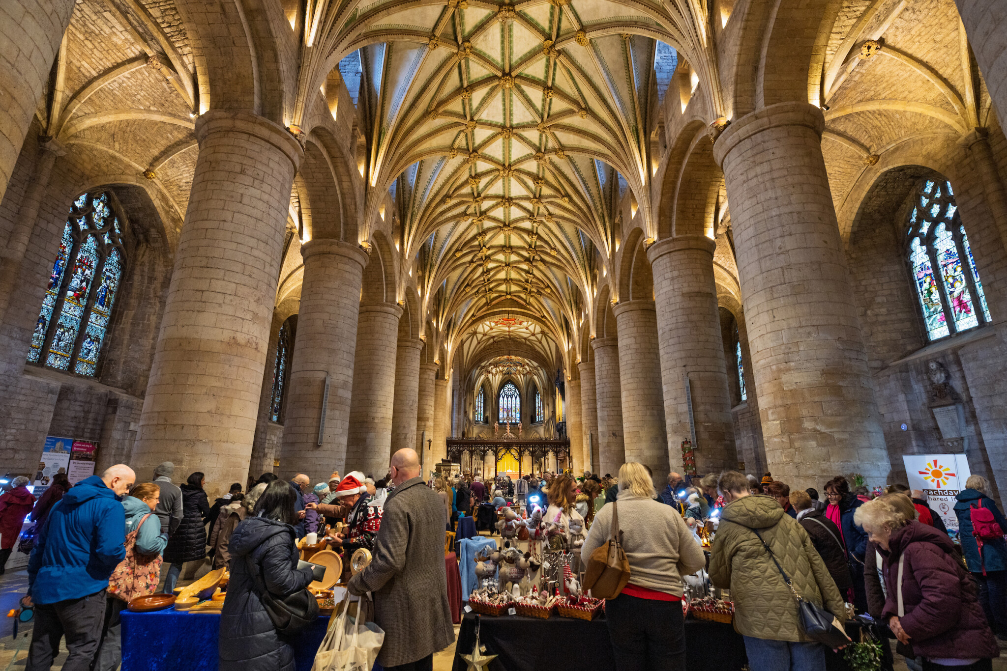 A photograph of stalls in the Abbey.